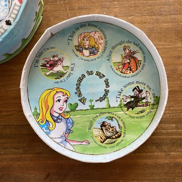 Alice in Wonderland Coaster Set of Four 4"Ceramic Coasters Paul Cardew Design - Picture 9 of 10